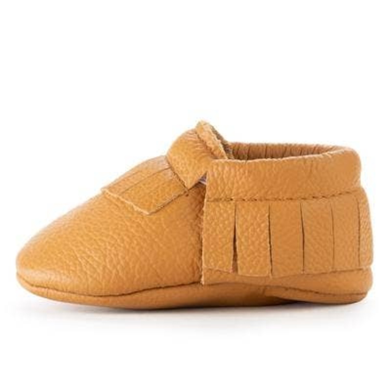 Ginger Genuine Leather Baby Moccasins US 2 (0-6 Months; 3.75″ Sole)