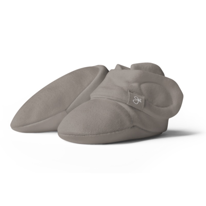 Goumi Organic Cotton Stay-On Baby Boots (Multiple Colors) Preemie Pewter