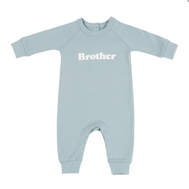 Sky Blue ‘Brother’ All-in-One Romper (6-12 Mo) 0-3 Mo.