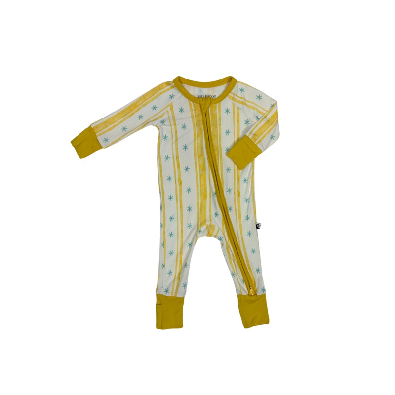 Zipper Footie Pajamas – Starlight Stripe Newborn