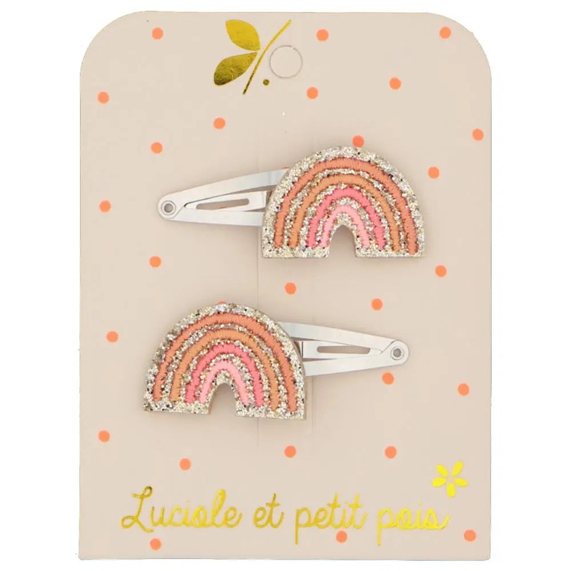RAINBOW GLITTER CLIP SET