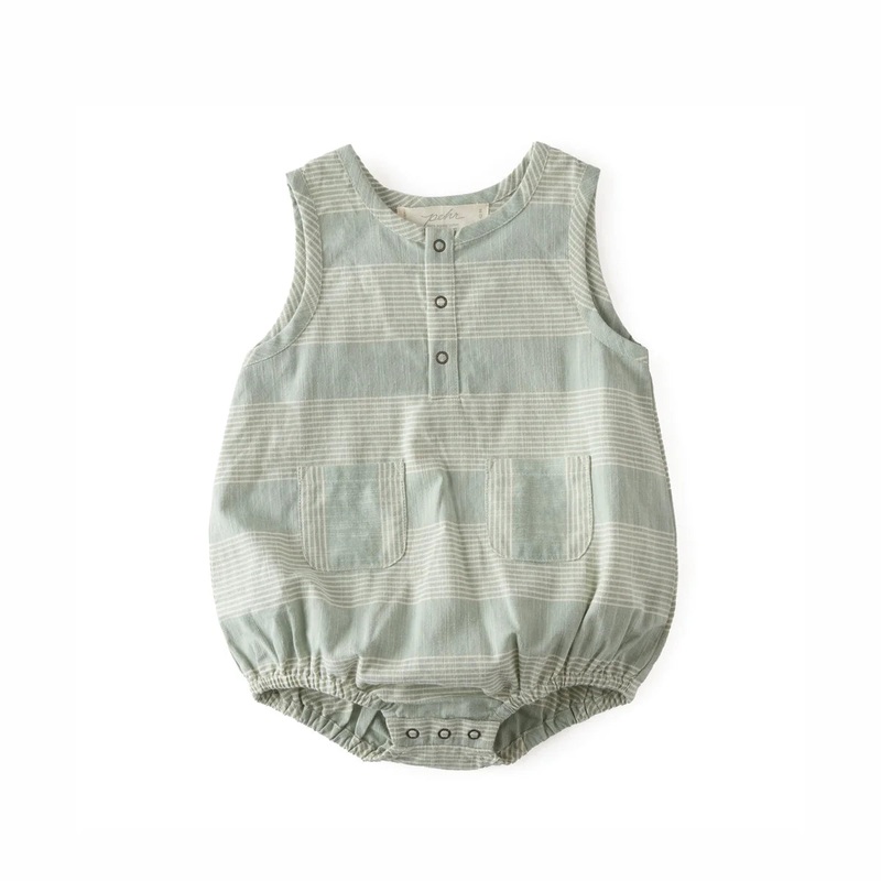 COASTAL STRIPE ONESIE – lagoon 3-6m