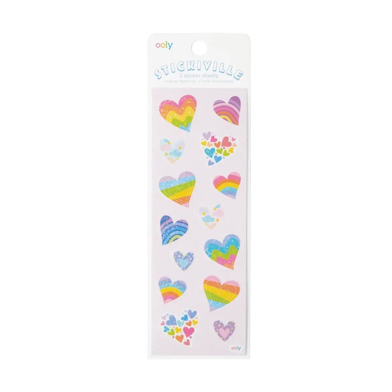 RAINBOW HEART STICKERS