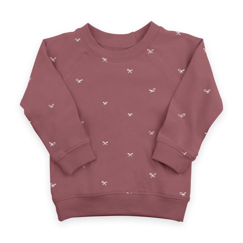 PULLOVER SWEATSHIRT – bow print 3-6M
