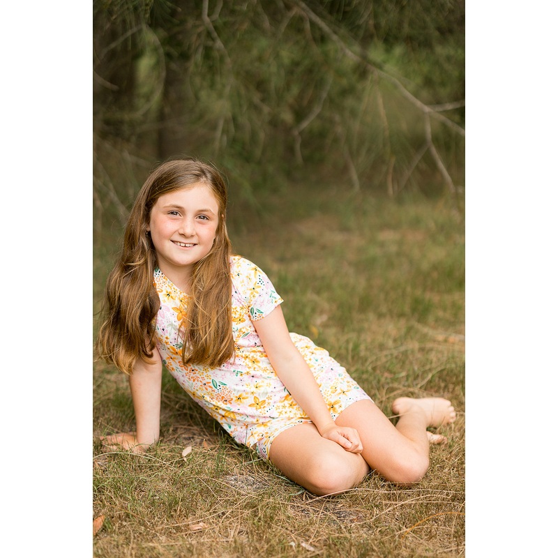 Kids Classic Bamboo Shortie Set Fresh Bloom 2/3