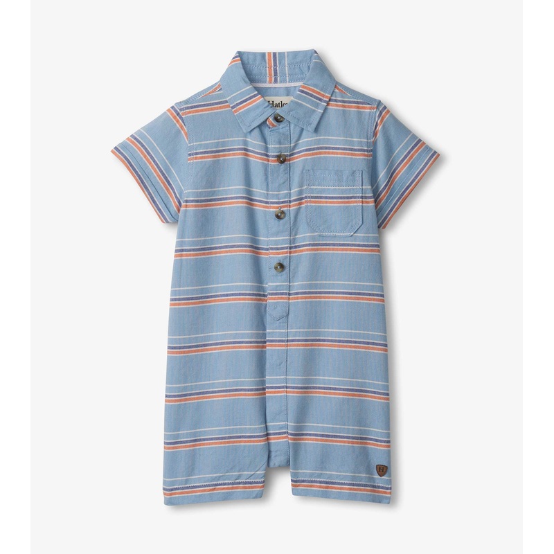 Baby & Toddler Blue Summer Woven Romper 3-6M