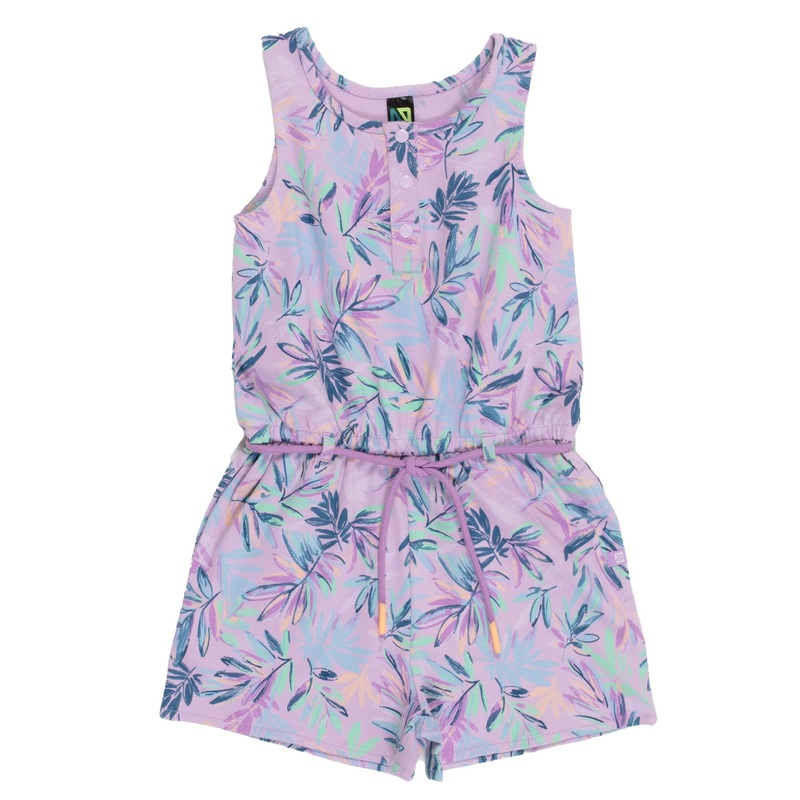 Girls Lilac Floral Romper 2