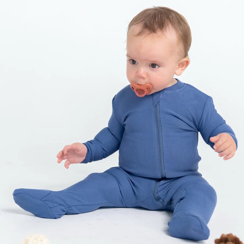 Bamboo Fleece Footie Sleeper 0-3m Chocolate