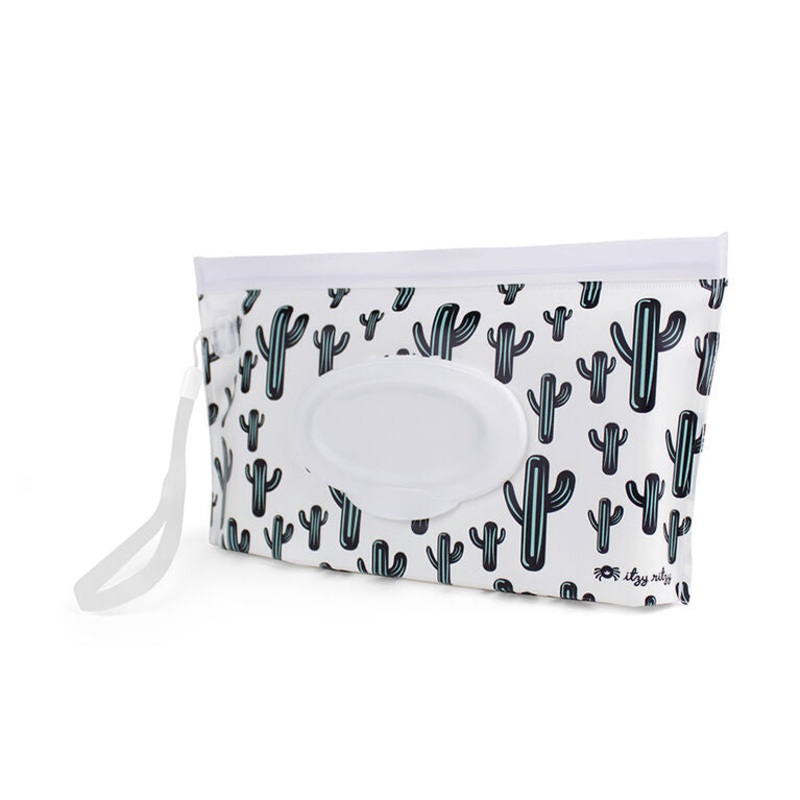 Take & Travel Pouch Reusable Wipes Case Cactus