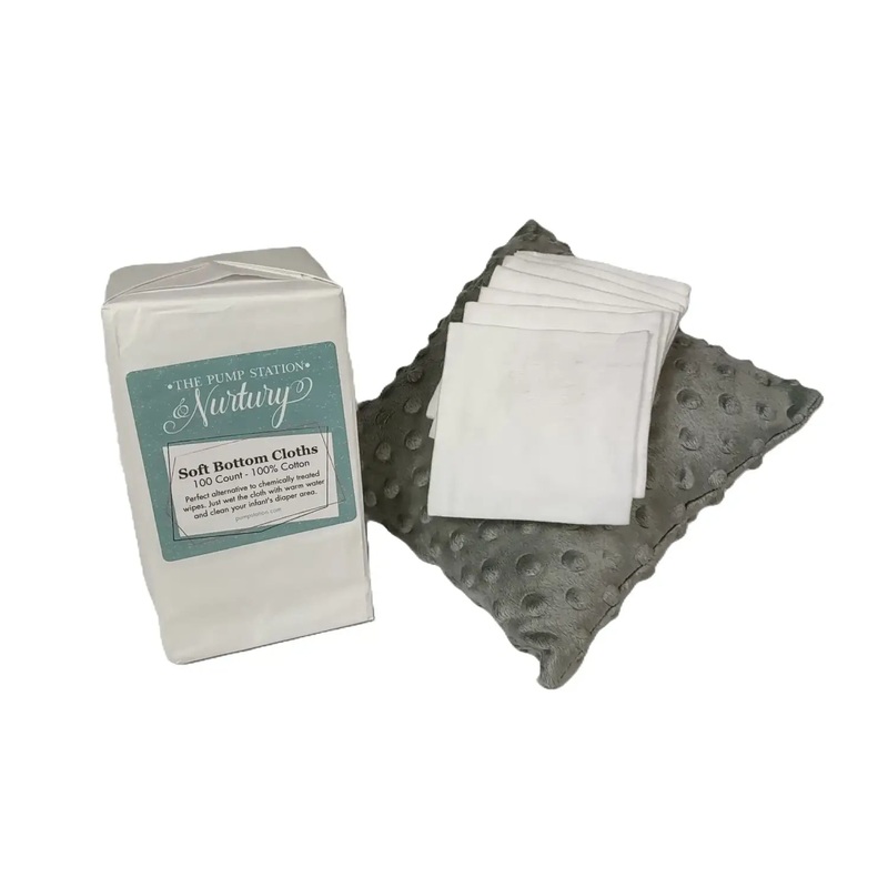 100% Cotton Soft Bottom Cloth Wipes – 100 Count