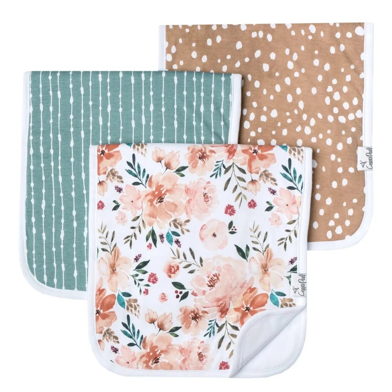 Copper Pearl Burp Cloth 3pk Autumn