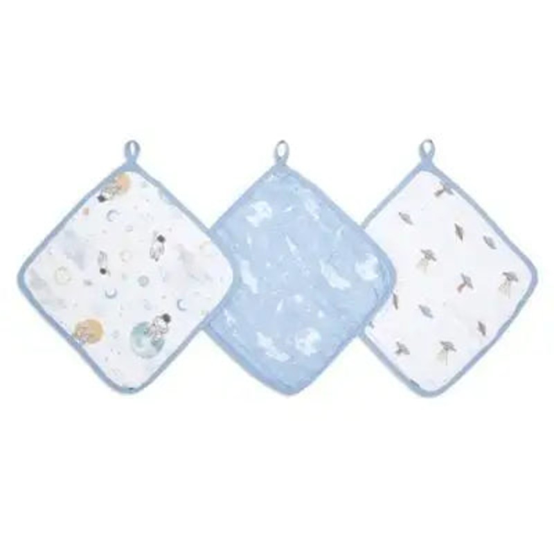 aden + anais essentials Washcloth Set 3pk Space Explorers