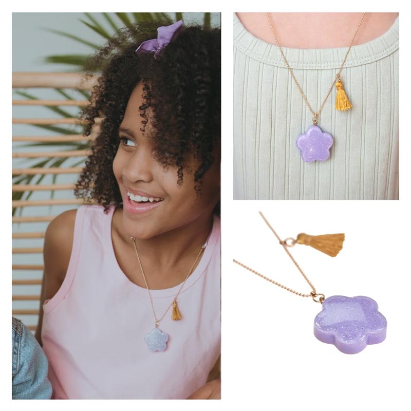 *Calico Sun Lily Necklace – Bloom