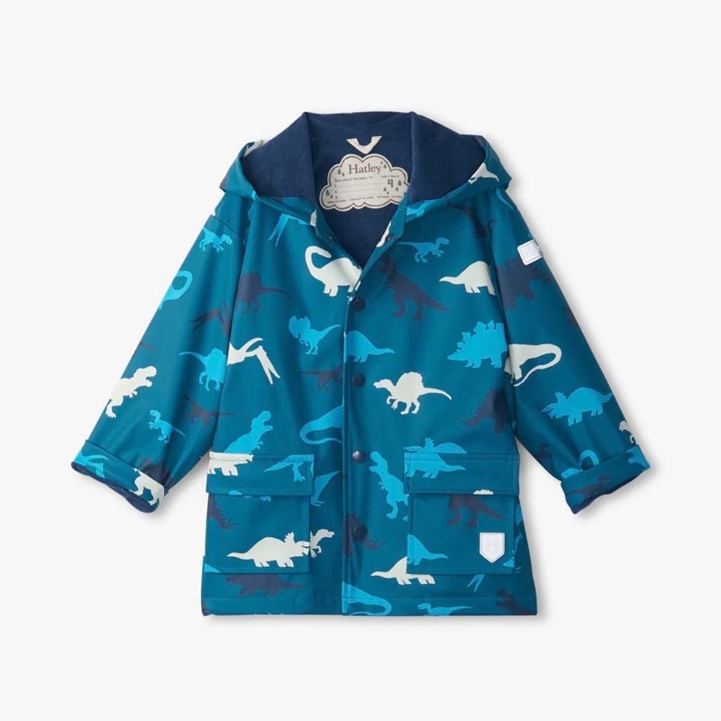 Hatley Kids Colour Changing Raincoat – Real Dinosaurs (Size 4) 4