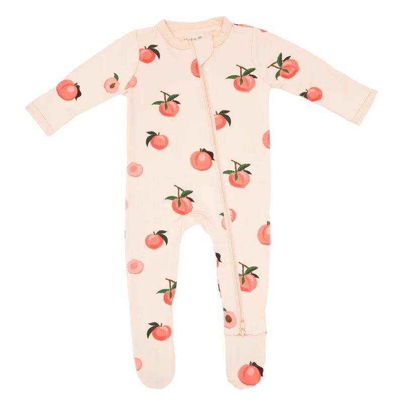 Kyte Baby Zippered Footie – Peach Newborn