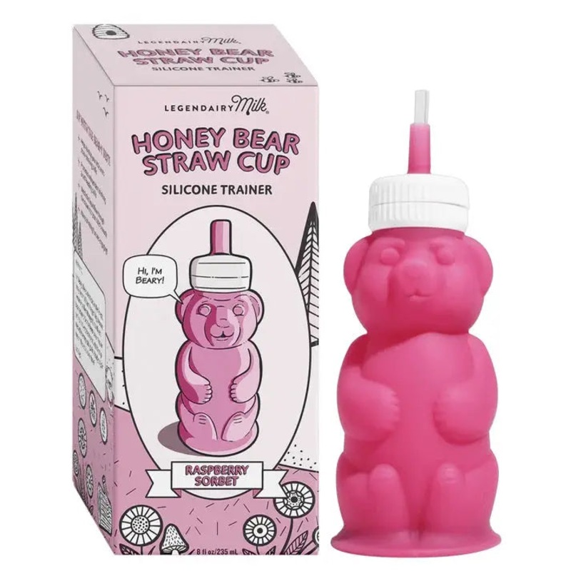 Legendairy Milk Honey Bear Straw Cup Raspberry Sorbet