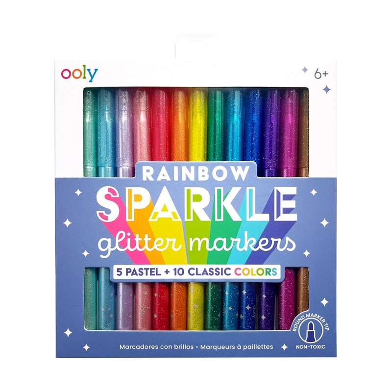 *Ooly Rainbow Sparkle Glitter Markers – Set of 15