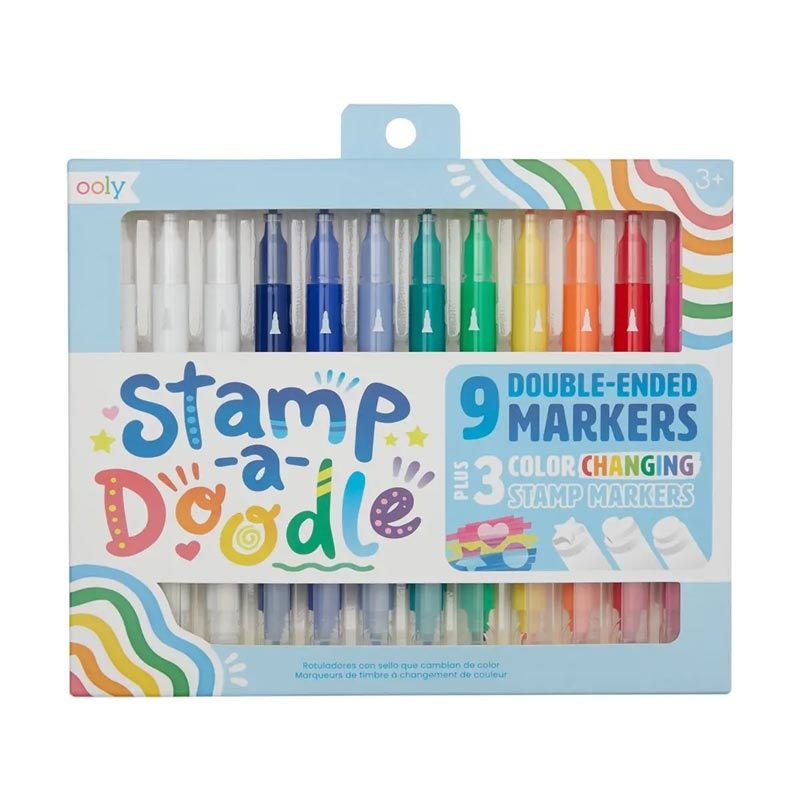 *Ooly Stamp-A-Doodle Double-Ended Markers – Set of 12