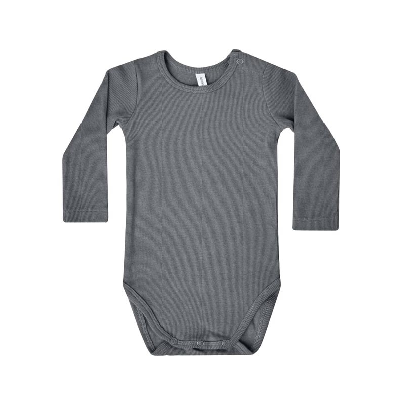 Quincy Mae Ribbed Longsleeve Bodysuit – Navy (Size 6-12m) *CLEARANCE* 6-12m
