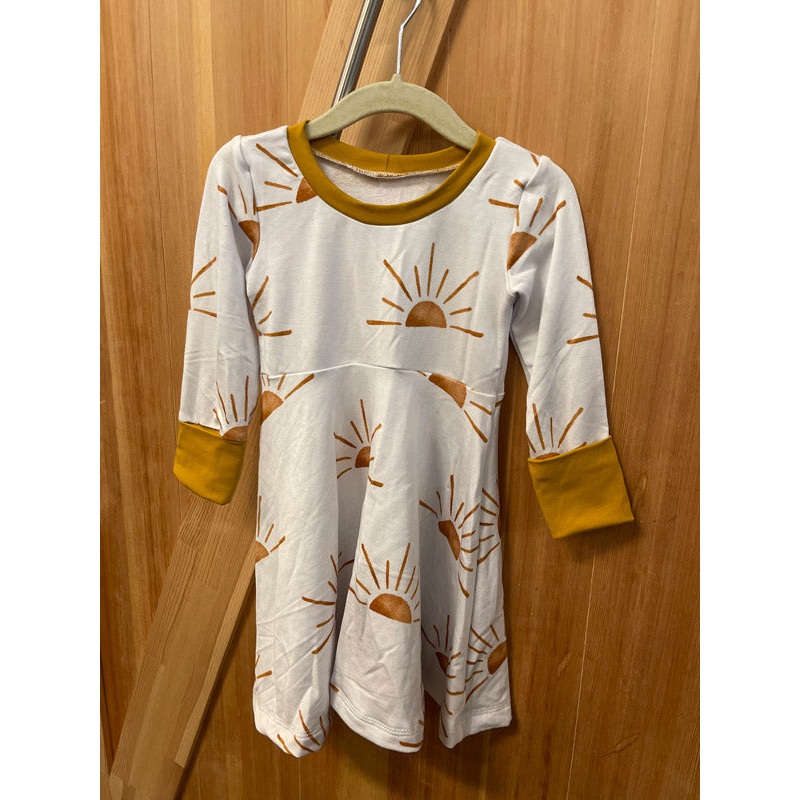 Gro by Zo Grow with Me Dress – White Suns (Size 1-3y) 1-3y