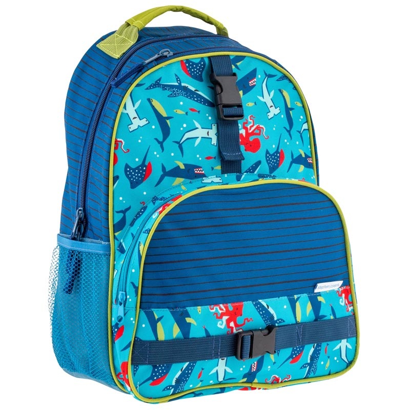 *Stephen Joseph Allover Backpack Blue Sharks