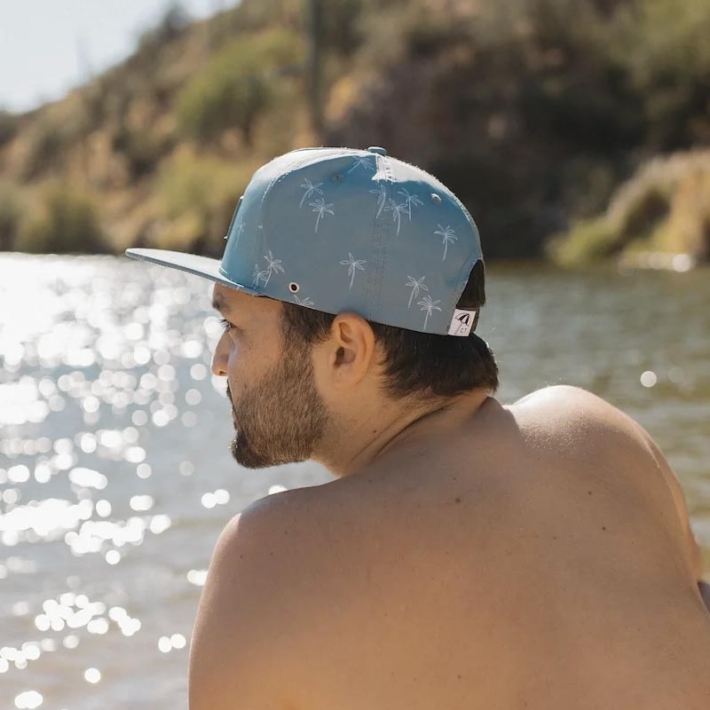Current Tyed Classic Waterproof Snapback Hat – Green Palms Small