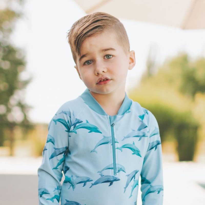 Honeysuckle Swim Co. –  Find Your Porpoise – UPF 50+ Swimsuit Newborn/0-6m