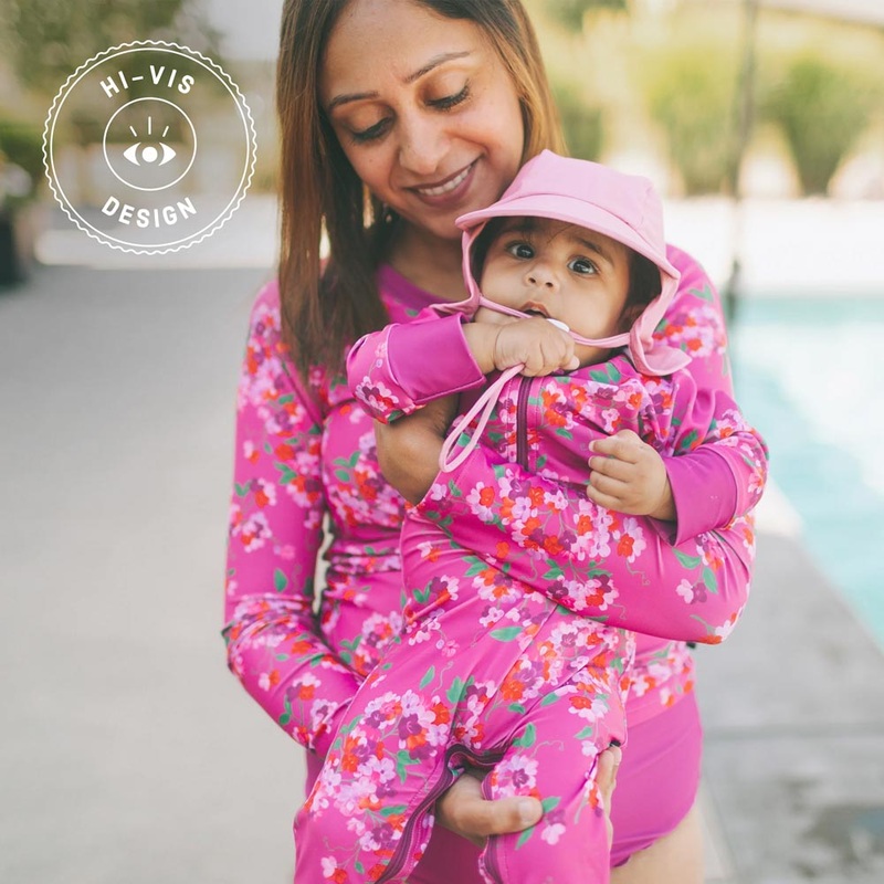 Honeysuckle Swim Co. –  Vibrant Vines – UPF 50+ Swimsuit Newborn/0-6m