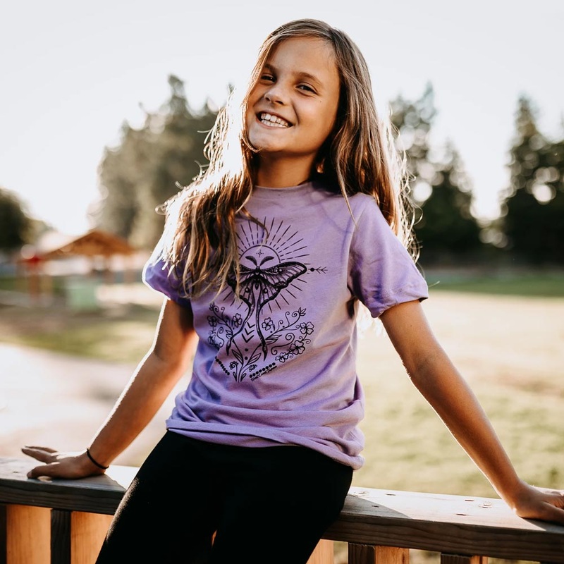 West Coast Karma Kids Tee – Lavender Luna Folk Art 2