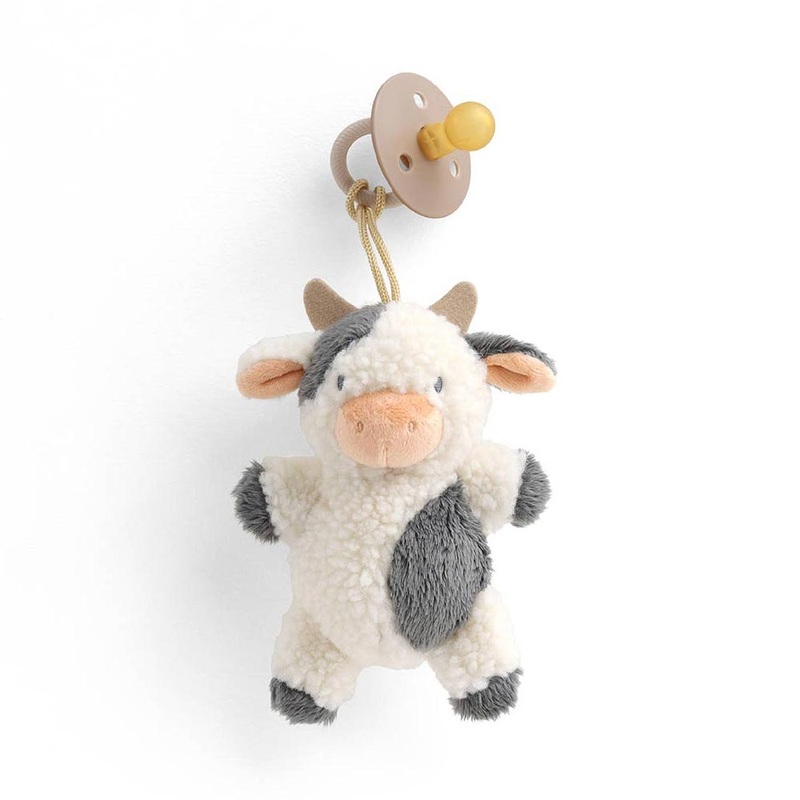 *Itzy Ritzy Bitzy Pal Natural Rubber Pacifier & Lovey – Carmen Cow