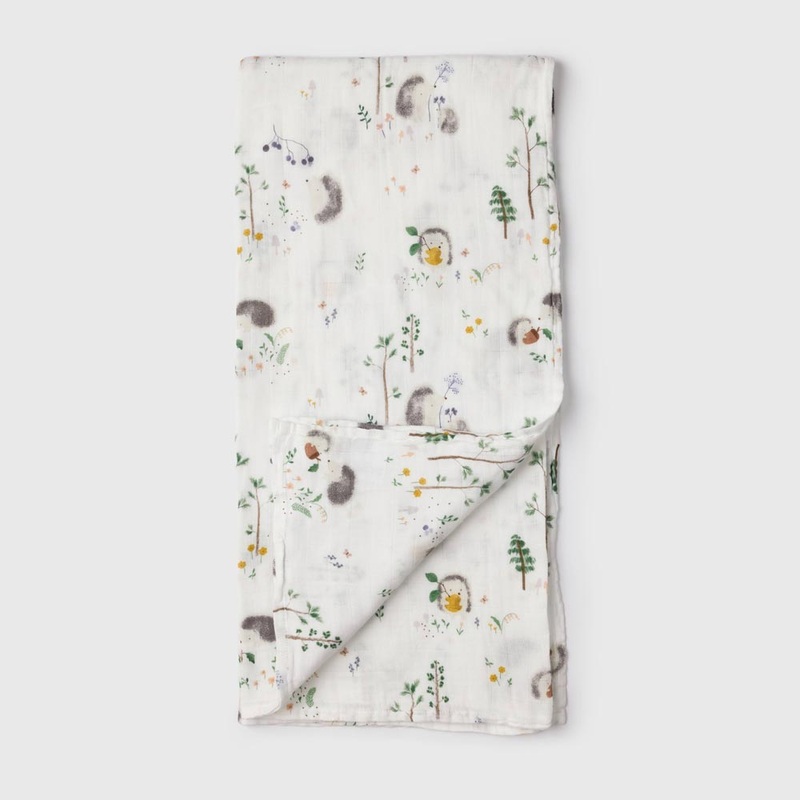Loulou Lollipop Muslin Swaddle – Hedgehogs
