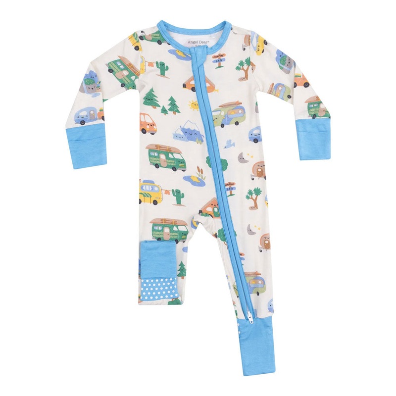 Angel Dear 2-Way Zipper Romper – Friendly Campers (Size 12-18m) 0-3m