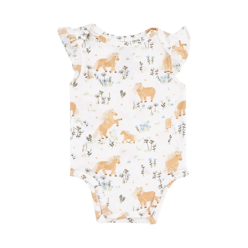 Angel Dear Ruffle Sleeve Bodysuit – Pretty Ponies 0-3