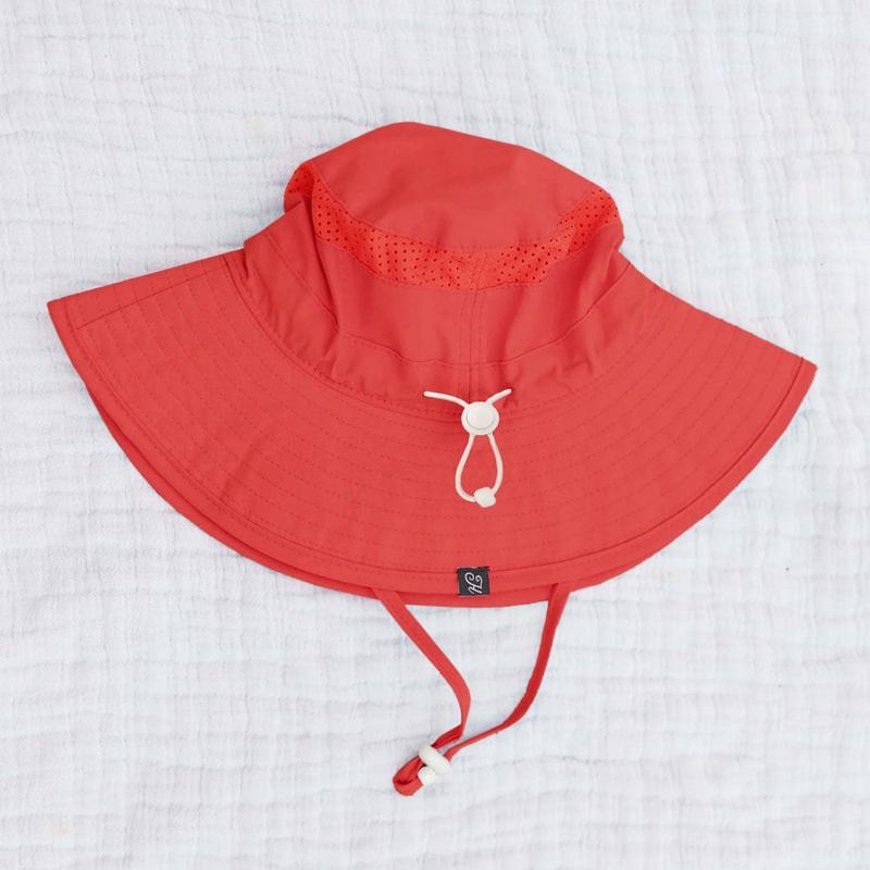 Honeysuckle Swim Co. Bucket Sunhat – Red Small (3m-1y)