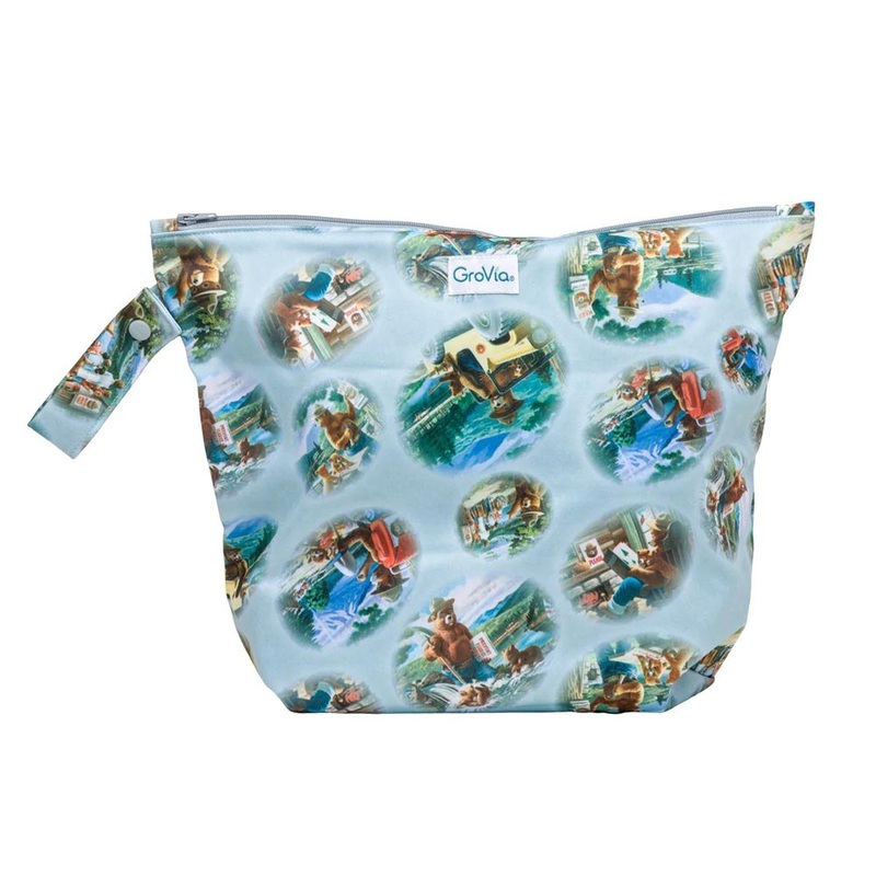 *GroVia Zippered Wetbag – Bear in Mind *No Warranty* Bear in Mind