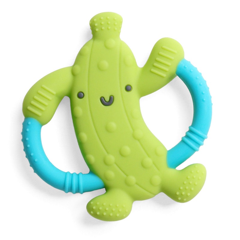 Itzy Ritzy Chew Crew Silicone Handle Teether – Parker the Pickle