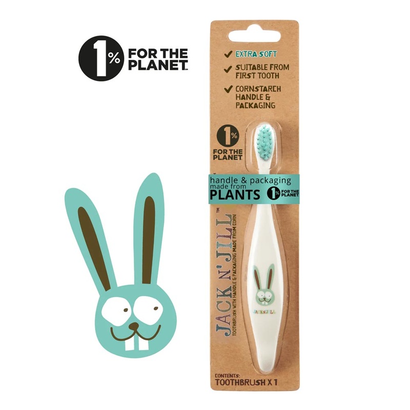 *Jack N’ Jill Bio Toothbrush (TM) Compostable & Biodegradable Handle Bunny