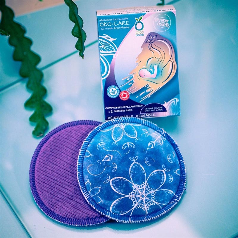 *Oko Creations Breathable Waterproof Nursing Pads – 1 Pair Undyed natural