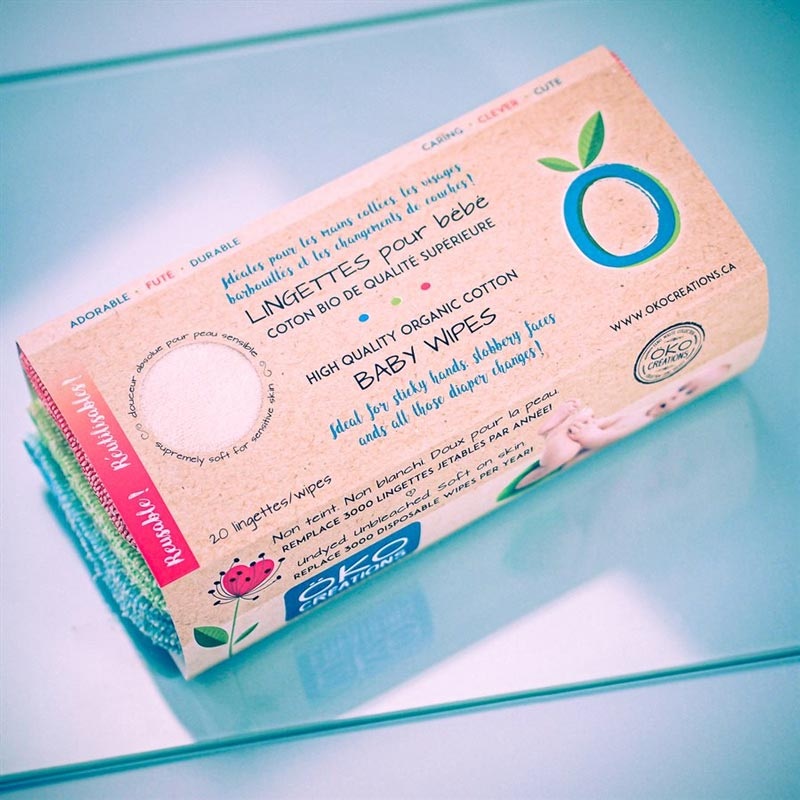 Oko Creations Organic Cotton Baby Wipes – 20 Pack