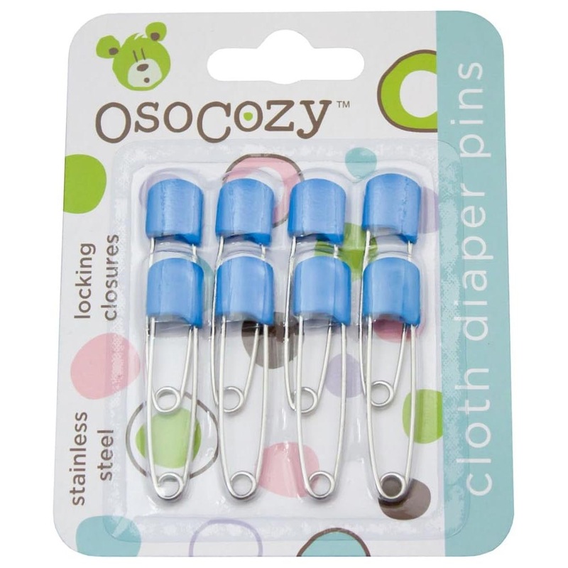 *OsoCozy Cloth Diaper Pins – 8 Pack Blue