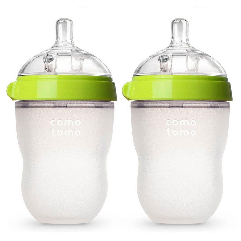 *Comotomo Natural Feel Baby Bottle – 2 Pack 150ml (Slow Flow) Green