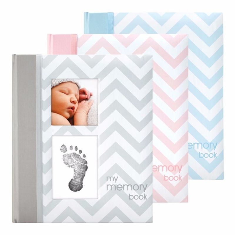 *Pearhead Baby Book Blue Chevron