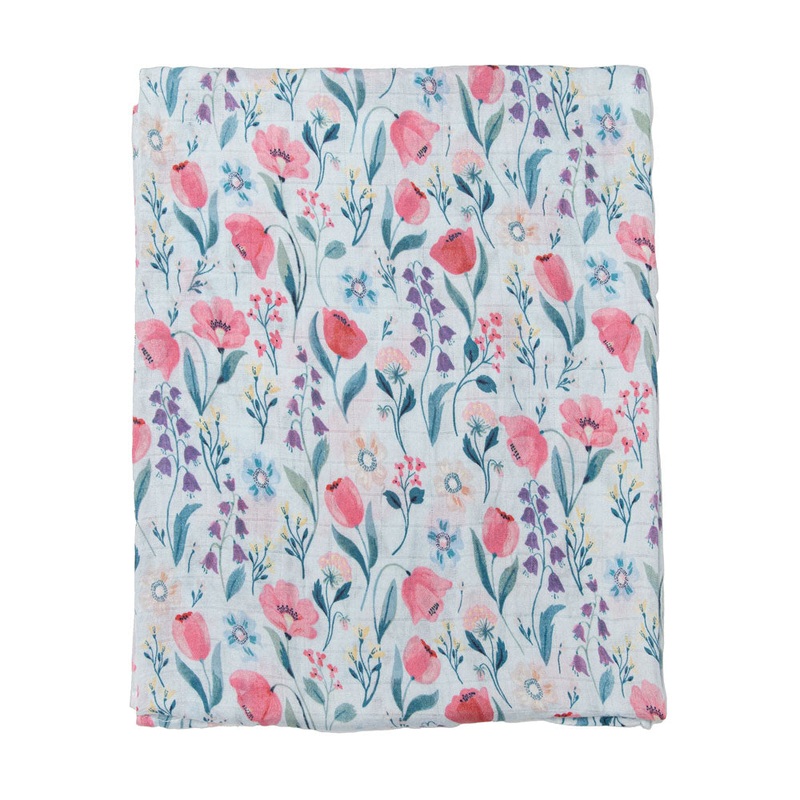 Loulou Lollipop Muslin Swaddle – Bluebell