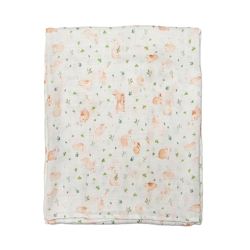 Loulou Lollipop Muslin Swaddle – Bunny Meadow