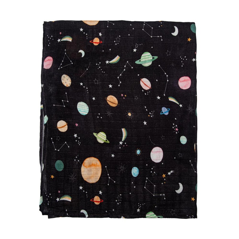 Loulou Lollipop Muslin Swaddle – Planets
