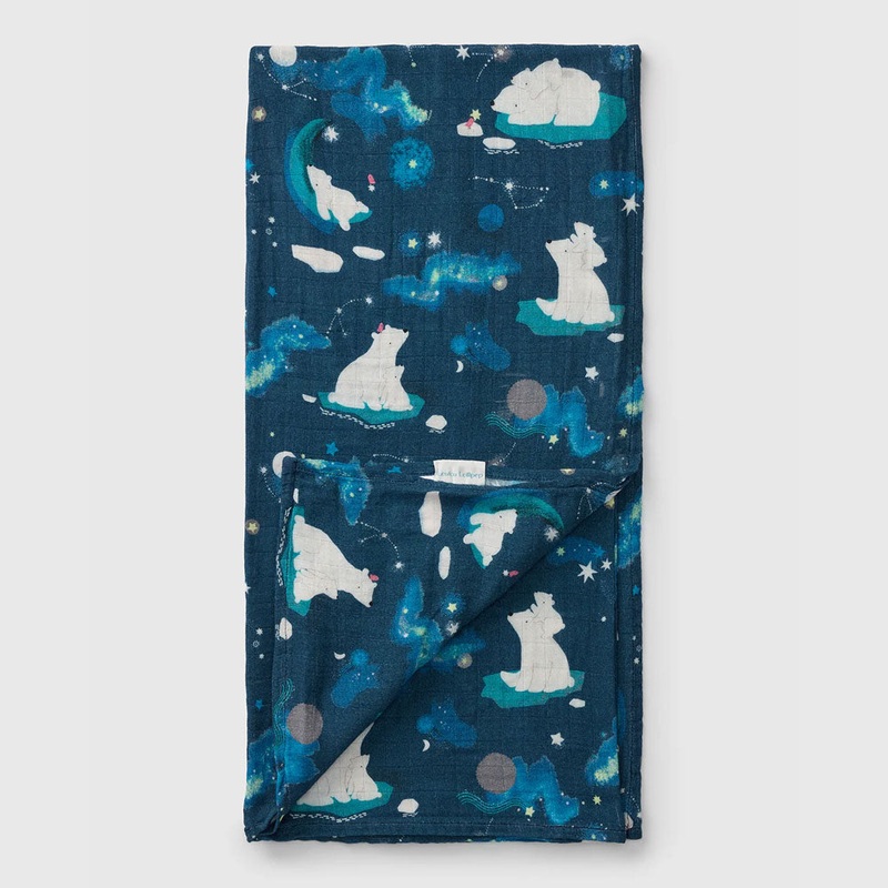 Loulou Lollipop Muslin Swaddle – Stargazing Bear
