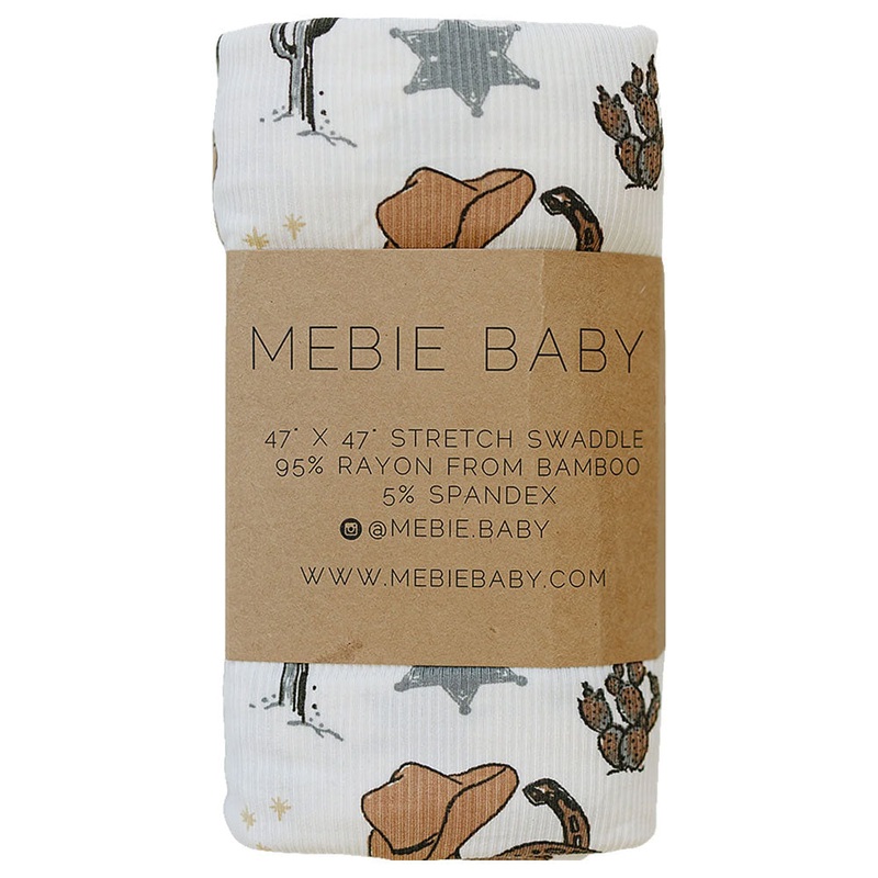 Mebie Baby Ribbed Bamboo Stretch Swaddle – Cowboy Outlaws