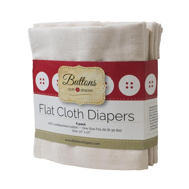 Buttons Birdseye Cotton Flats – 6 Pack