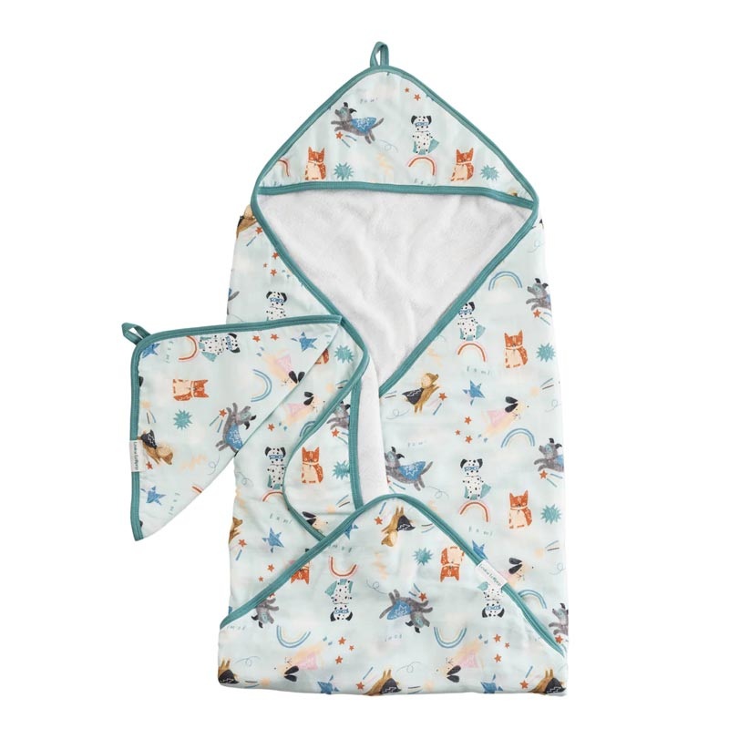 *Loulou Lollipop Hooded Towel Set Adventure Begins
