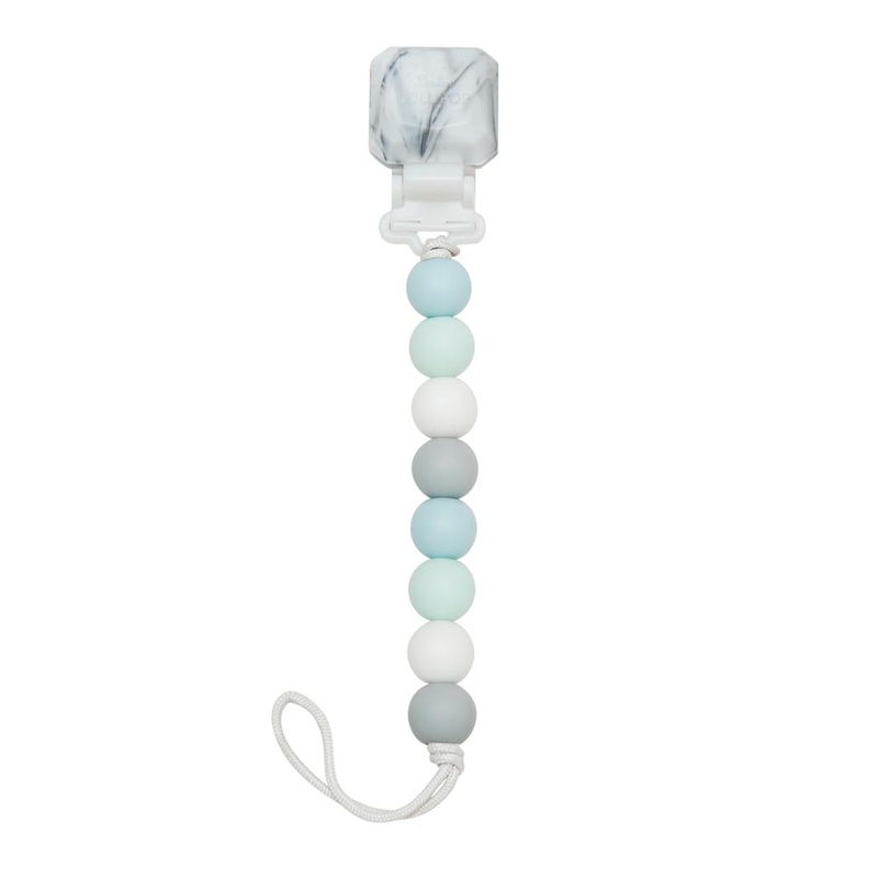 *Loulou Lollipop Lolli Gem Pacifier Clip Blue Mint